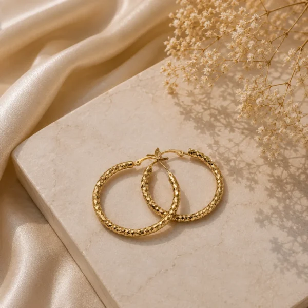Double-Layer Classic Gold Hoop Earrings