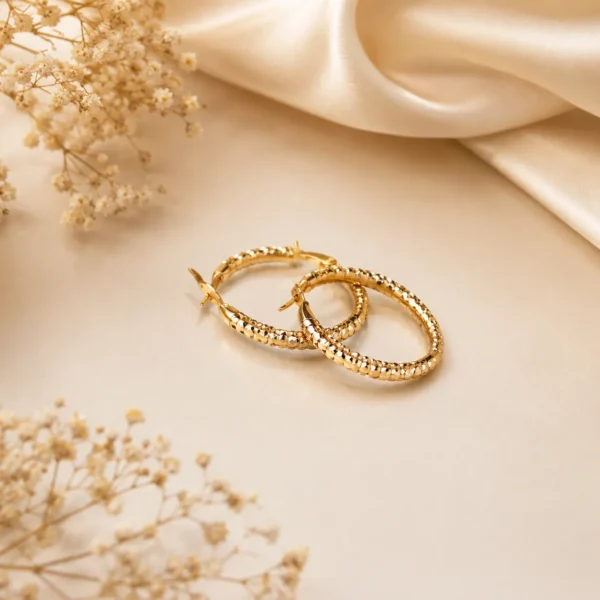 Textured Double Hoop Earrings